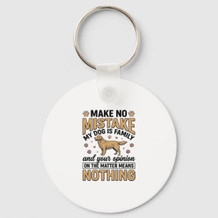 Hund ist Familie Vintage Retriever Typografie Desi Schlüsselanhänger