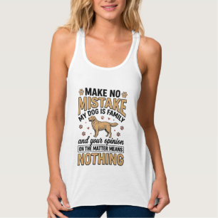 Hund ist Familie Vintage Retriever Typografie Desi Tank Top