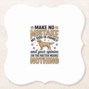 Hund ist Familie Vintage Retriever Typografie Desi Untersetzer