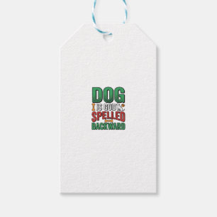 Hund ist Gott rückwärts buchstabiert Vintage Haust Geschenkanhänger