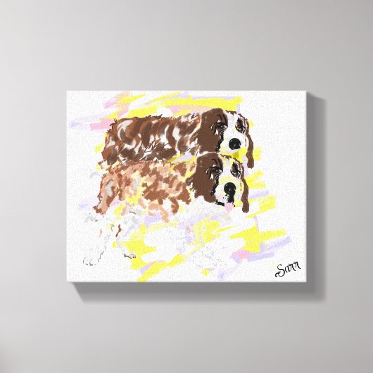 Hund ist im Wind Leinwanddruck (Vorderseite)