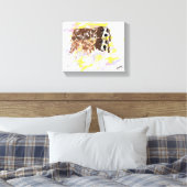 Hund ist im Wind Leinwanddruck (Insitu (Schlafzimmer))