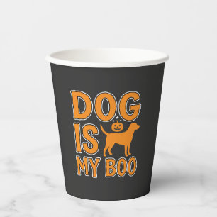 Hund ist mein Boo Halloween Hund Pappbecher