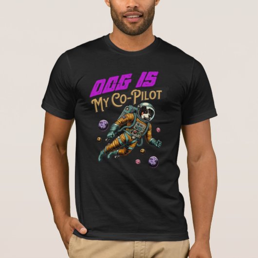 Hund ist mein Co-Pilot T-Shirt (Vorderseite)