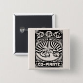 Hund ist mein Co-Pirat Button (Vorne & Hinten)