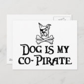 Hund ist mein Co-Pirat Postkarte (Vorne/Hinten)