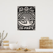 Hund ist mein Co-Pirate Poster (Küche)