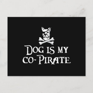 Hund ist mein Co-Pirate Postkarte