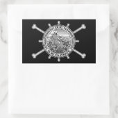 Hund ist mein Co-Pirate Rechteckiger Aufkleber (Tasche)