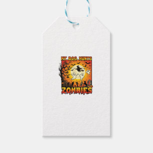 Hund jagt Zombies Halloween Geister Hexe Mond Geschenkanhänger
