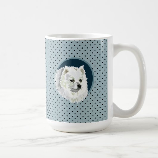Hund Japanisch Spitz Kaffeetasse (Rechts)