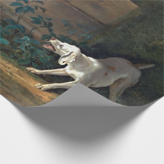 Hund Jean-Baptistes Oudry, der totes Spiel schützt Geschenkpapier (Ecke)