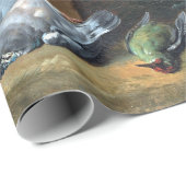 Hund Jean-Baptistes Oudry, der totes Spiel schützt Geschenkpapier (Rolleneckpunkt)