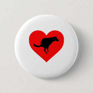 Hund Kacke Herz Button
