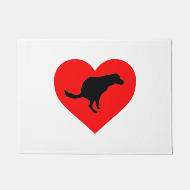 Hund Kacke Herz Fußmatte (Vorderseite)