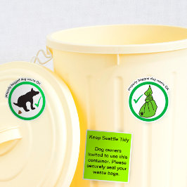 Hund Kackte OK Garbage kann Aufkleber