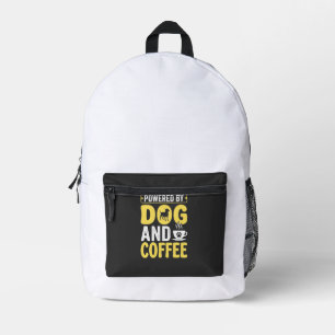 Hund Kaffee Liebhaber Angetrieben Von Design Bedruckter Rucksack