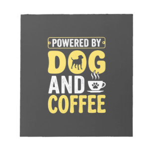 Hund Kaffee Liebhaber Angetrieben Von Design Notizblock