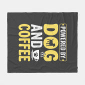 Hund Kaffee Liebhaber Powered By Design Fleecedecke (Vorderseite (Horizontal))