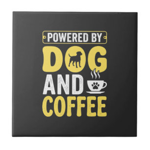Hund Kaffee Liebhaber Powered By Design Fliese