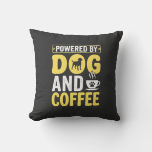 Hund Kaffee Liebhaber Powered By Design Kissen