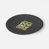 Hund Kaffee Liebhaber Powered By Design Pappteller (Schrägansicht)