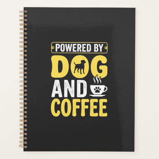 Hund Kaffee Liebhaber Powered By Design Planer (Vorderseite)