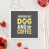 Hund Kaffee Liebhaber Powered By Design Serviette (Beispiel)