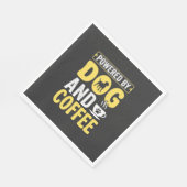 Hund Kaffee Liebhaber Powered By Design Serviette (Ecke)