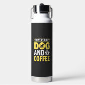 Hund Kaffee Liebhaber Powered By Design Trinkflasche (Vorderseite)