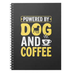 Hund Kaffee Liebhaber Unterstützt Von Design Notizblock
