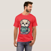 Hund Kaffee T-Shirt (Vorne ganz)