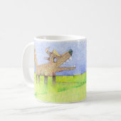 Hund + Kaninchen-Tasse Kaffeetasse (Vorderseite Links)