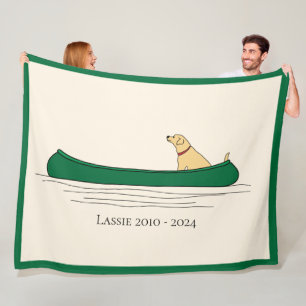 Hund Kanufahren Fleecedecke
