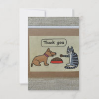Hund & Katze Dankeschön Karte