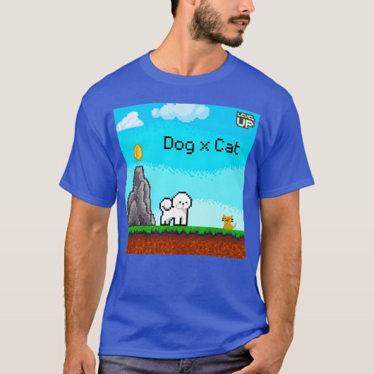 Hund Katze Freund T-Shirt (Vorderseite)