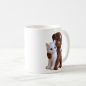 Hund & Katze Freundschaft Kaffeetasse (VorderseiteRechts)