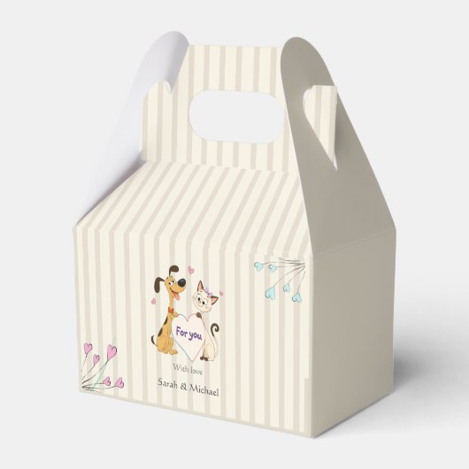 Hund & Katze Geschlechtsenthüllung Geschenkschachtel (Vorderseite)