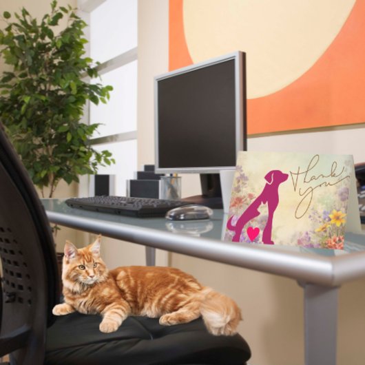 Hund Katze Liebe Haustier Dankeskarte