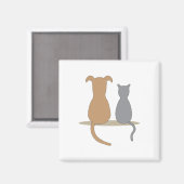 Hund & Katze Magnet (Vorderseite/Rückseite)