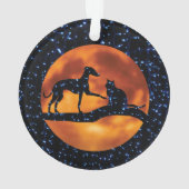 Hund, Katze, Mond Ornament (Rückseite)