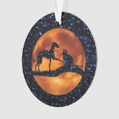 Hund, Katze, Mond Ornament (Vorderseite)