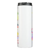 Hund, Katze, Obst und Blume Thermosbecher (Rückseite)