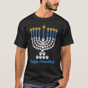 Hund Katze Pfote Feiertag Chanukka Hundemutter K T-Shirt