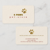 Hund Katze Pfote - Tierhandlung Visitenkarte (Vorne/Hinten)