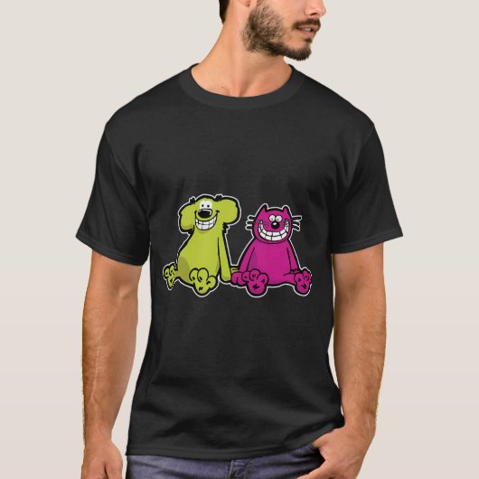 Hund & Katze T-Shirt (Vorderseite)