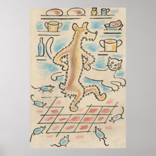 Hund, Katze und Maus Poster