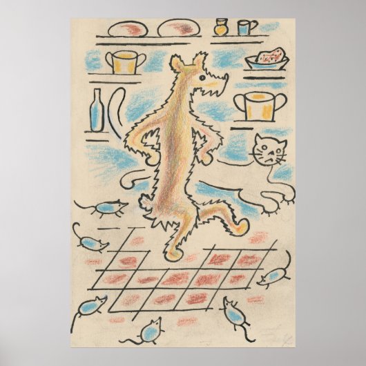 Hund, Katze und Maus Poster (Vorne)