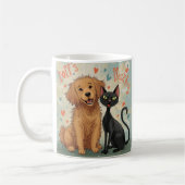 Hund & Katze Whimsical-Kaffeetasse – Cozy Kind_One Kaffeetasse (Links)