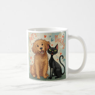 Hund & Katze Whimsical-Kaffeetasse – Cozy Kind_One Kaffeetasse